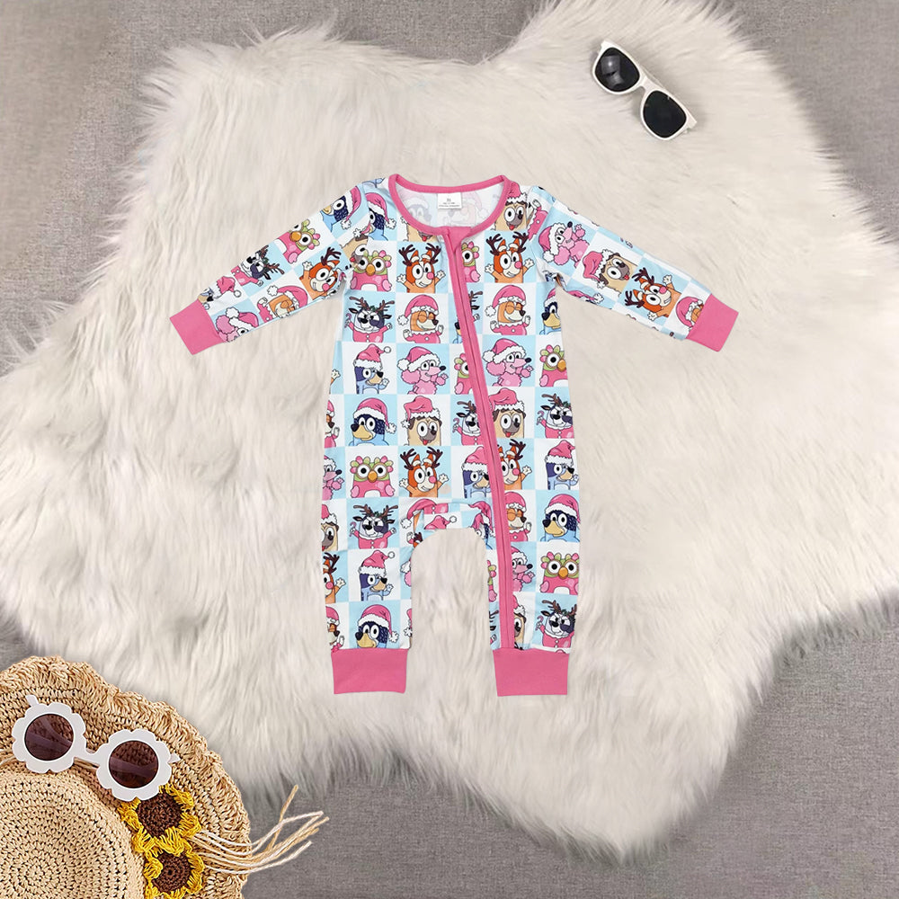 RTS NO MOQ Sibling Cute Clothes Baby Girls Christmas long-sleeved trousers suit & romper