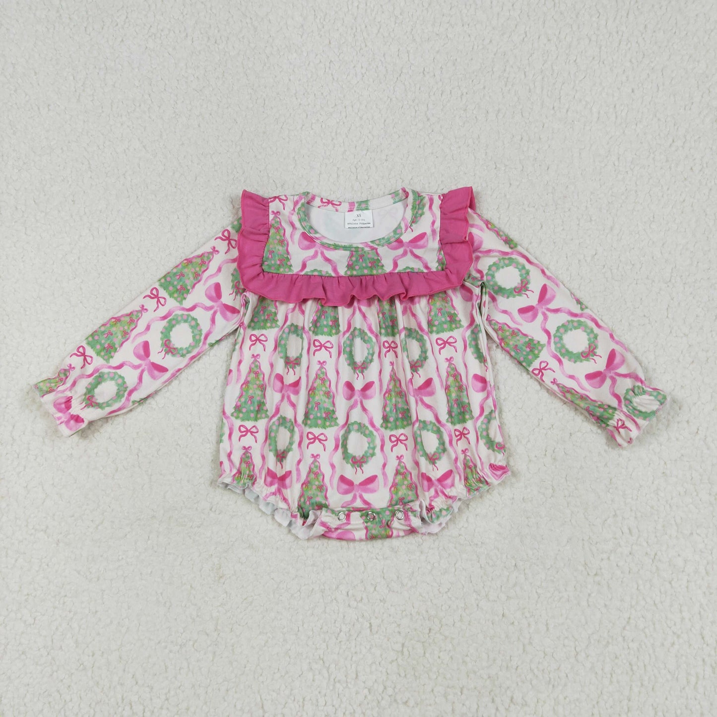 RTS NO MOQ Sibling Baby girl clothes Christmas long-sleeved trousers suit & romper
