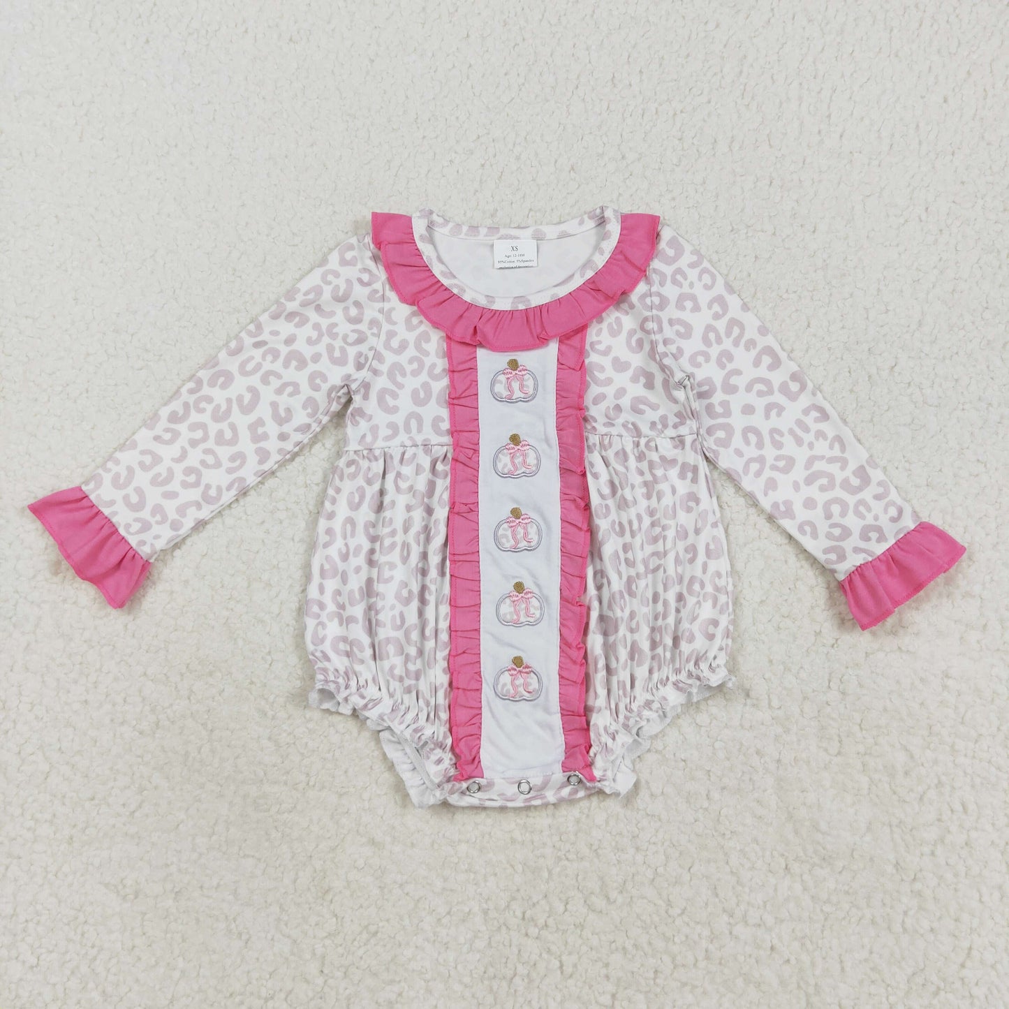 RTS Sibling baby girls clothes embroidery halloween pumpkin long Sleeve pants sets and dress and rompers
