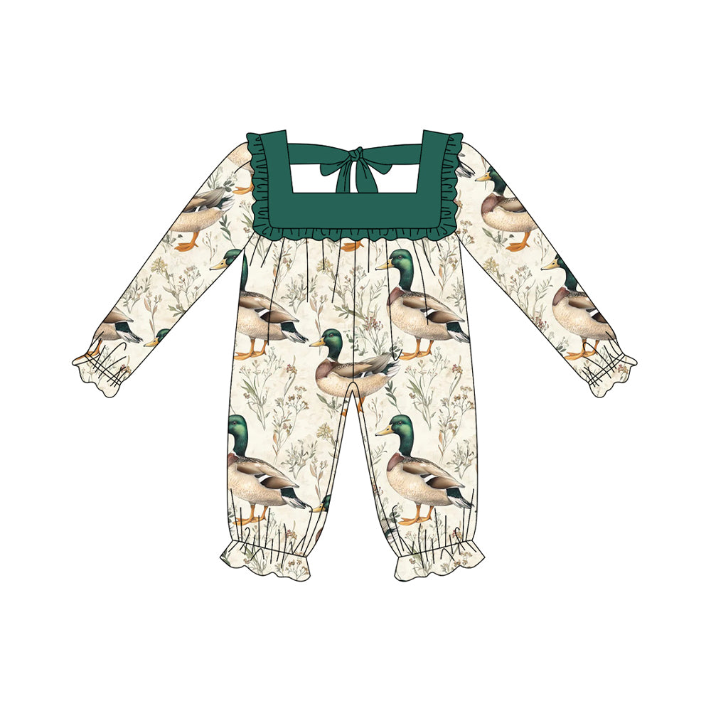 no moq LR2227 pre-order baby girl clothes duck long sleeve romper-2025.5.17