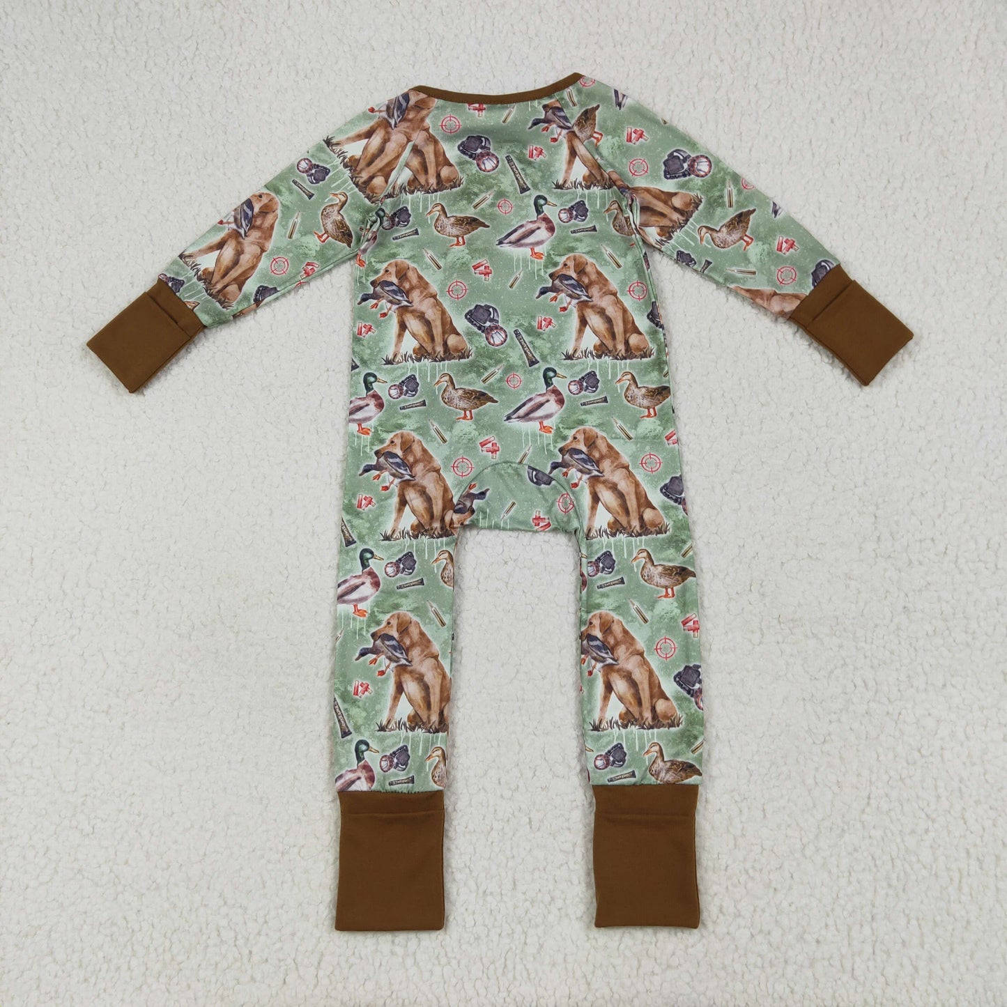 RTS NO MOQ Sibling Baby boy clothes duck puppy long-sleeved trousers suit & romper