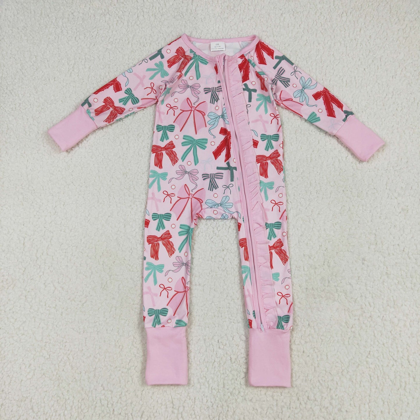 RTS NO MOQ Sibling Baby girl clothes bow long-sleeved trousers suit & romper