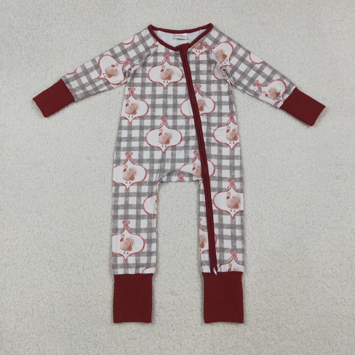 RTS NO MOQ Sibling baby Boys clothes pumpkin turkey Long sleeve rompers