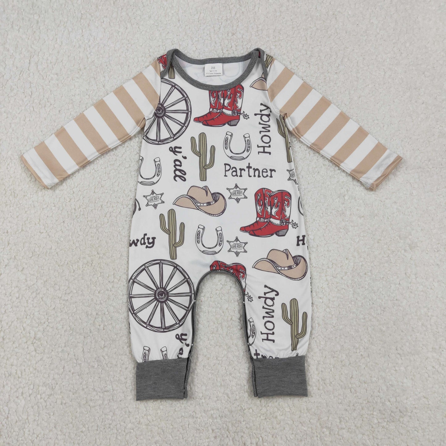 RTS NO MOQ Sibling Baby boy girls clothes boot long-sleeved rompers