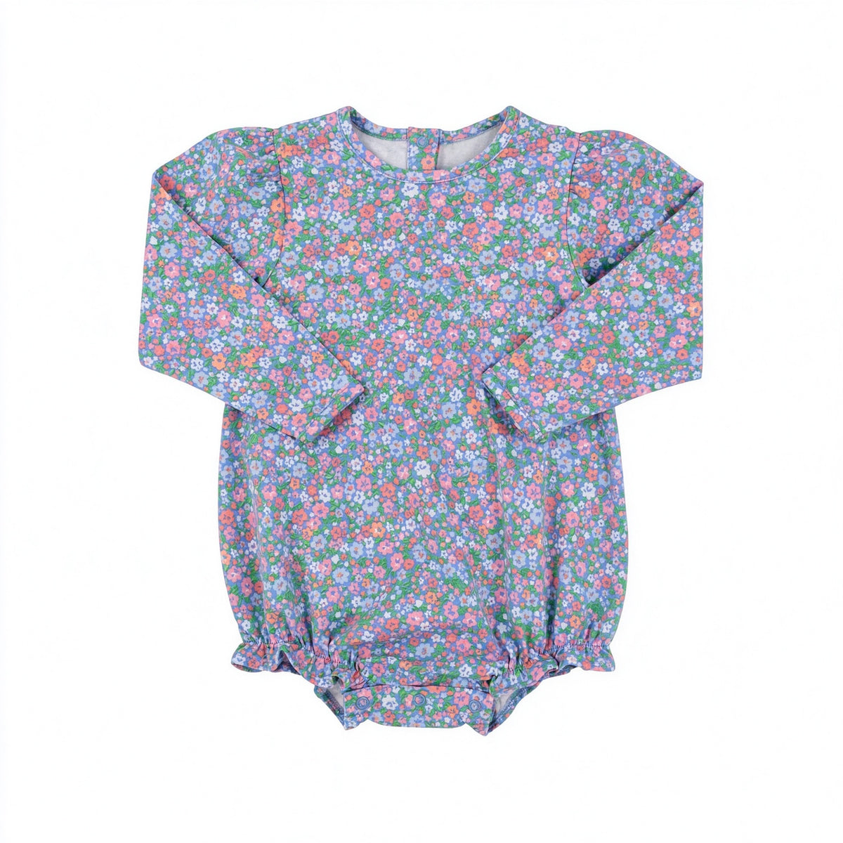 (Preorder new) No moq Baby Girls Long Sleeve Ditsy Floral Dress And Baby Girls Matching Floral Romper Set