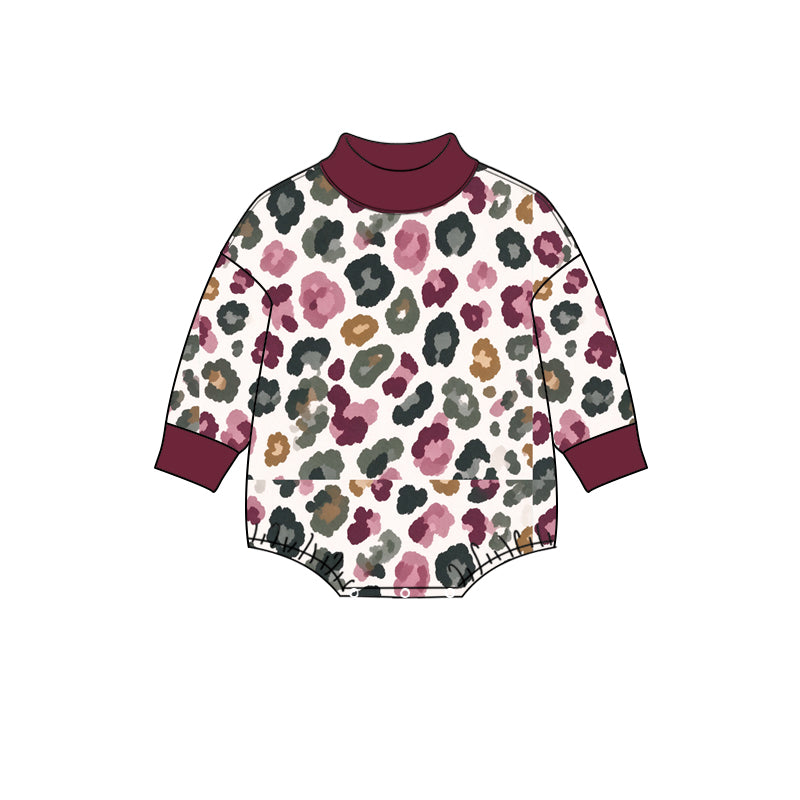 (Preorder new) No moq yoga fabric Baby Girls Leopard Print Long Sleeve Top And Leggings Set