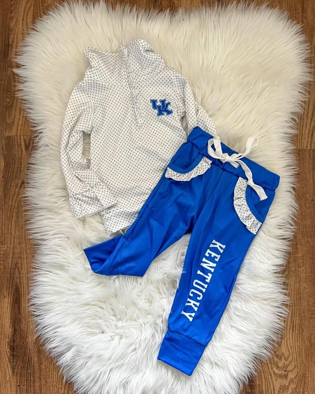 Girls blue long sleeve long pants UK moq 5