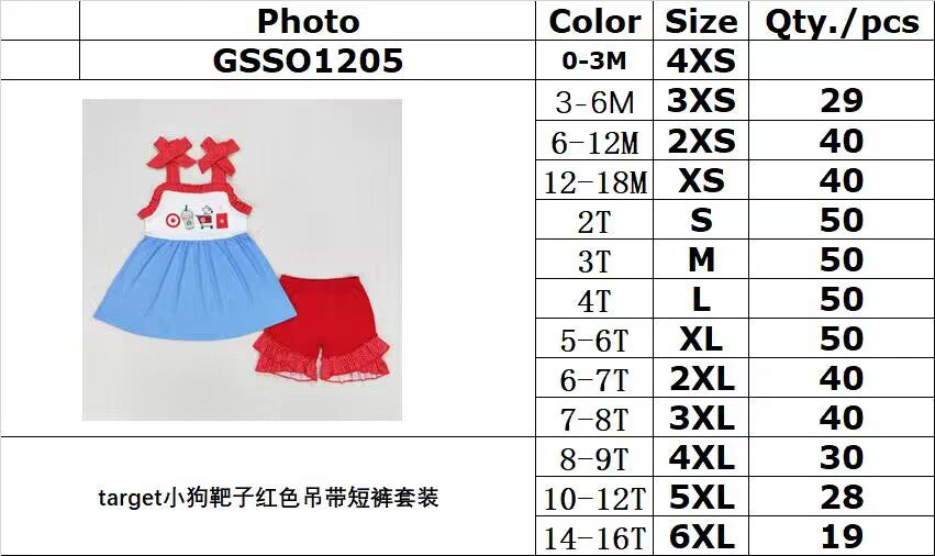 GSSO1205 rts baby girl clothes coffee dog toddler girl summer outfit