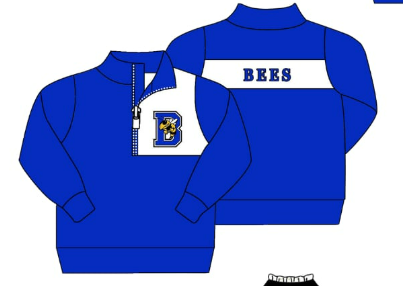 custom moq 3 eta 6-8weeks blue girls team pullovers jacket girls kids pullovers blue pullovers