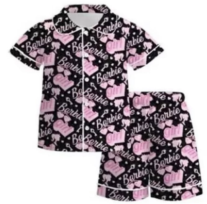 custom moq 5 eta 6-7weeks Summer black and pink color short-sleeved shorts pajamas custom