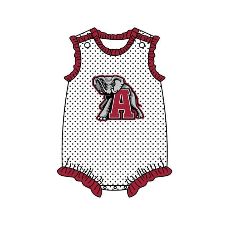 Girls short sleeve romper ALABAMAprint moq 5