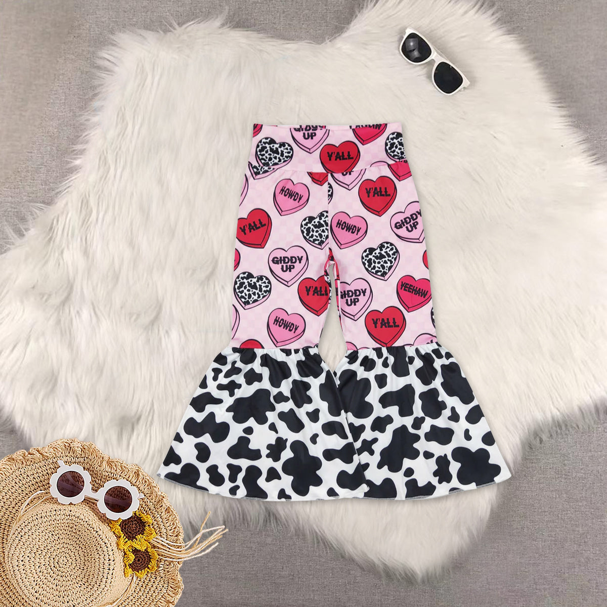 RTS NO MOQ Sibling baby Girls clothes balck sleeveless Pants Suit and top and pants