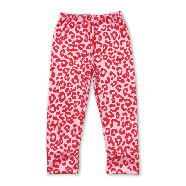 RTS NO MOQ milk silk GT0983+P0386 Baby Girls Pink Sleeveless Vests Tops Leopard Elastic Pants