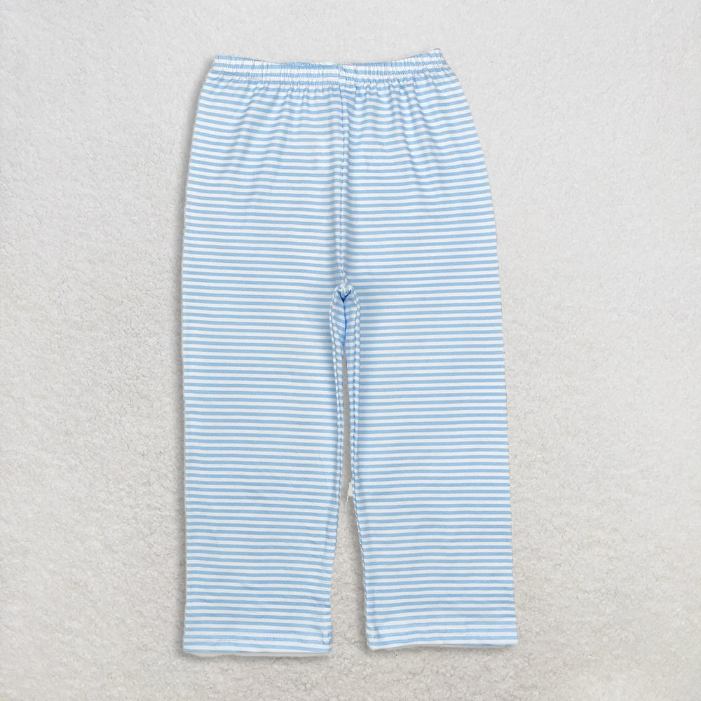 RTS NO MOQ Sibling baby boy clothes Embroidered valentine love long-sleeved top striped trousers sets and top and pants