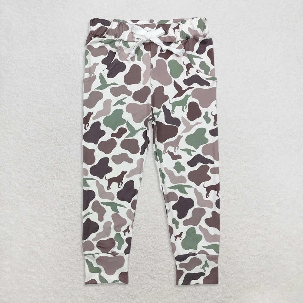 RTS NO MOQ Sibling Baby boys clothes camouflage long-sleeved trousers suit & rompers and tops and top