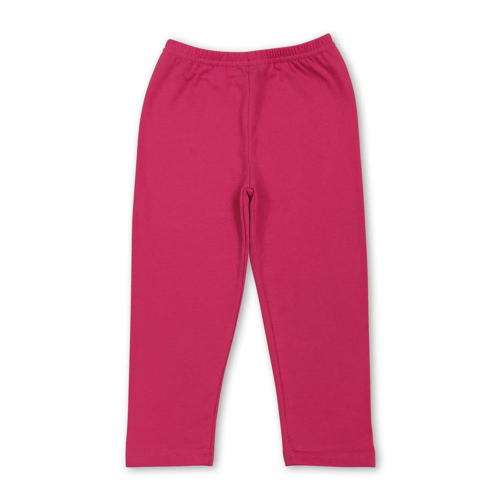 RTS NO MOQ Sibling cotton Baby Girls Solid Color Daily Legging Pants