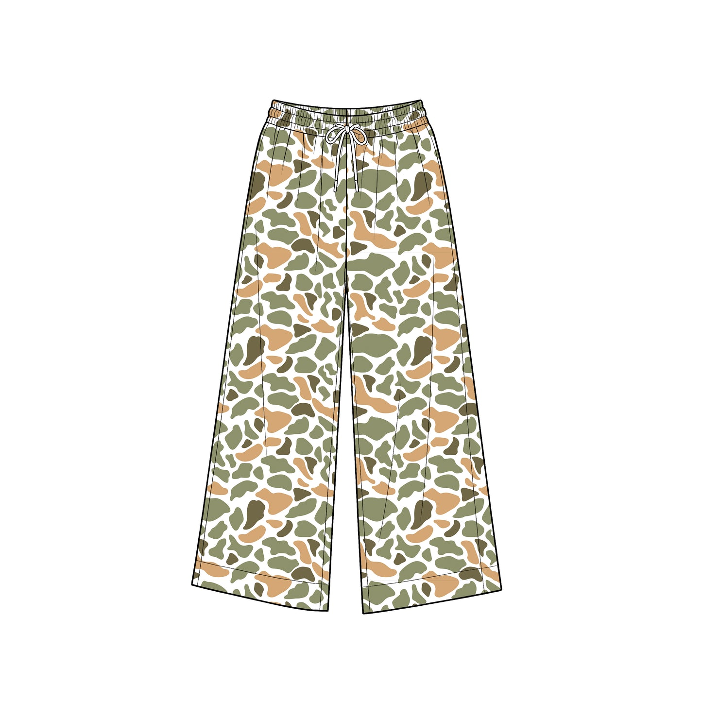 (Preorder new) No moq Yoga Women Wood Camo Yoga Active Pockets Straight Pants Bottom