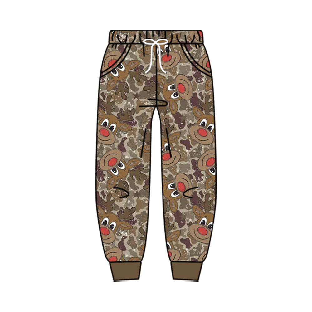 (Preorder new) No moq P1141 Baby Boys Camo Christmas Jogger Pants Bottoms
