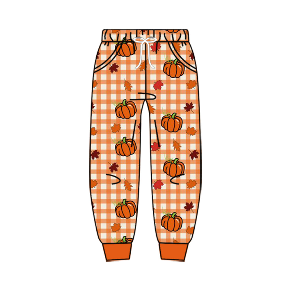 (Preorder new) No moq Baby Boys Pumpkins Fall Jogger Pants Bottom Autumn Casual Jogger Bottoms