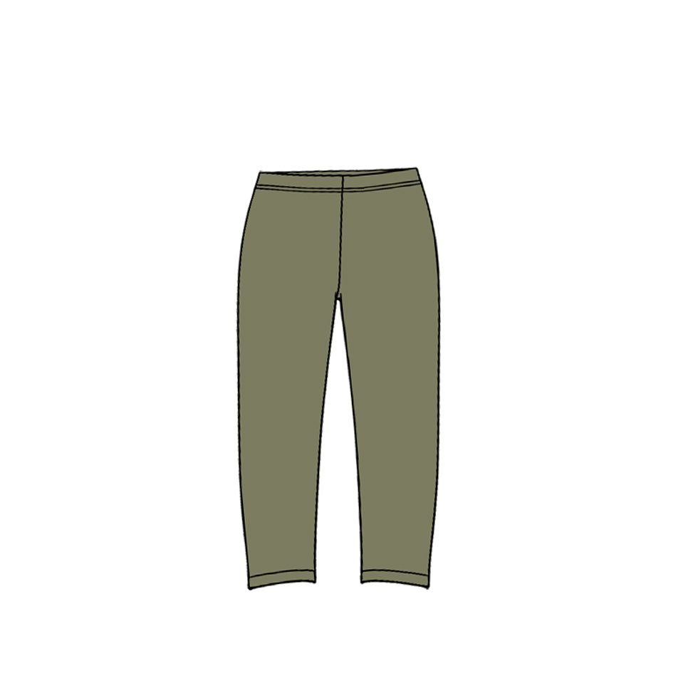 (Preorder new) No moq yoga fabric cotton Baby Girls Solid Elastic Waist Length Leggings Yoga Pant