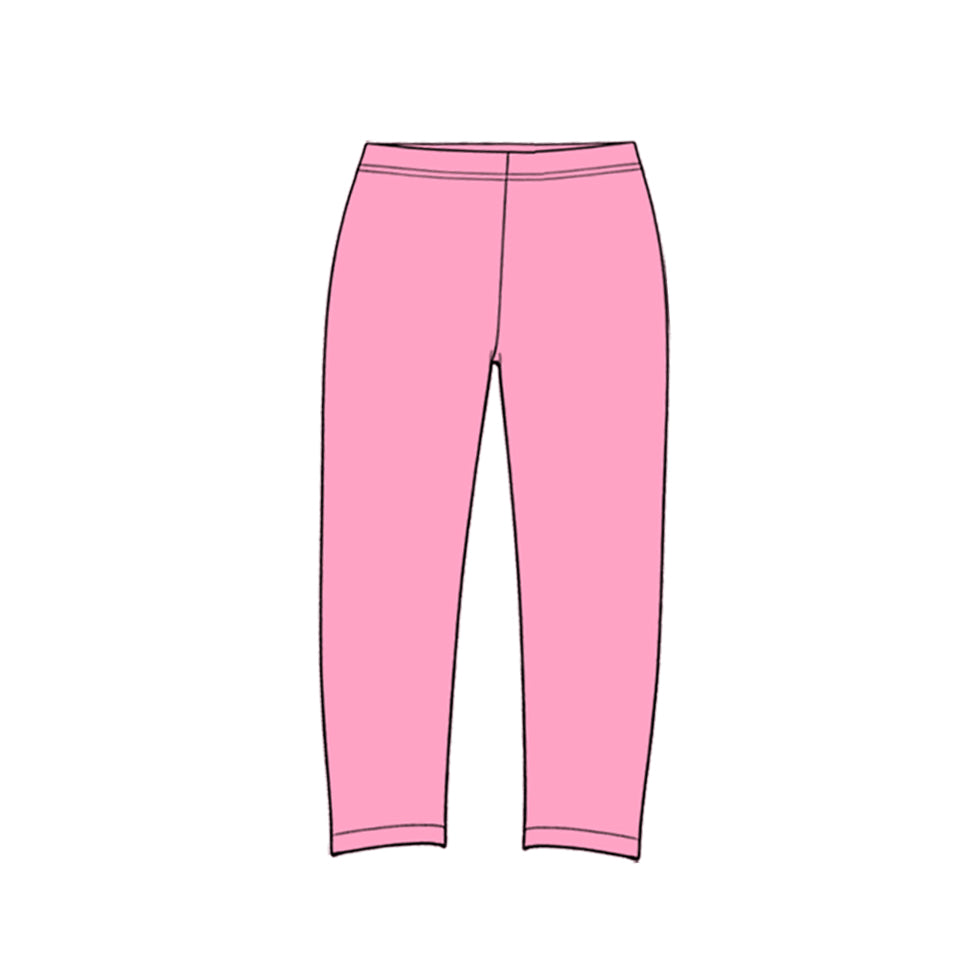 (Preorder new) No moq yoga fabric cotton Baby Girls Solid Length Leggings Yoga Pant