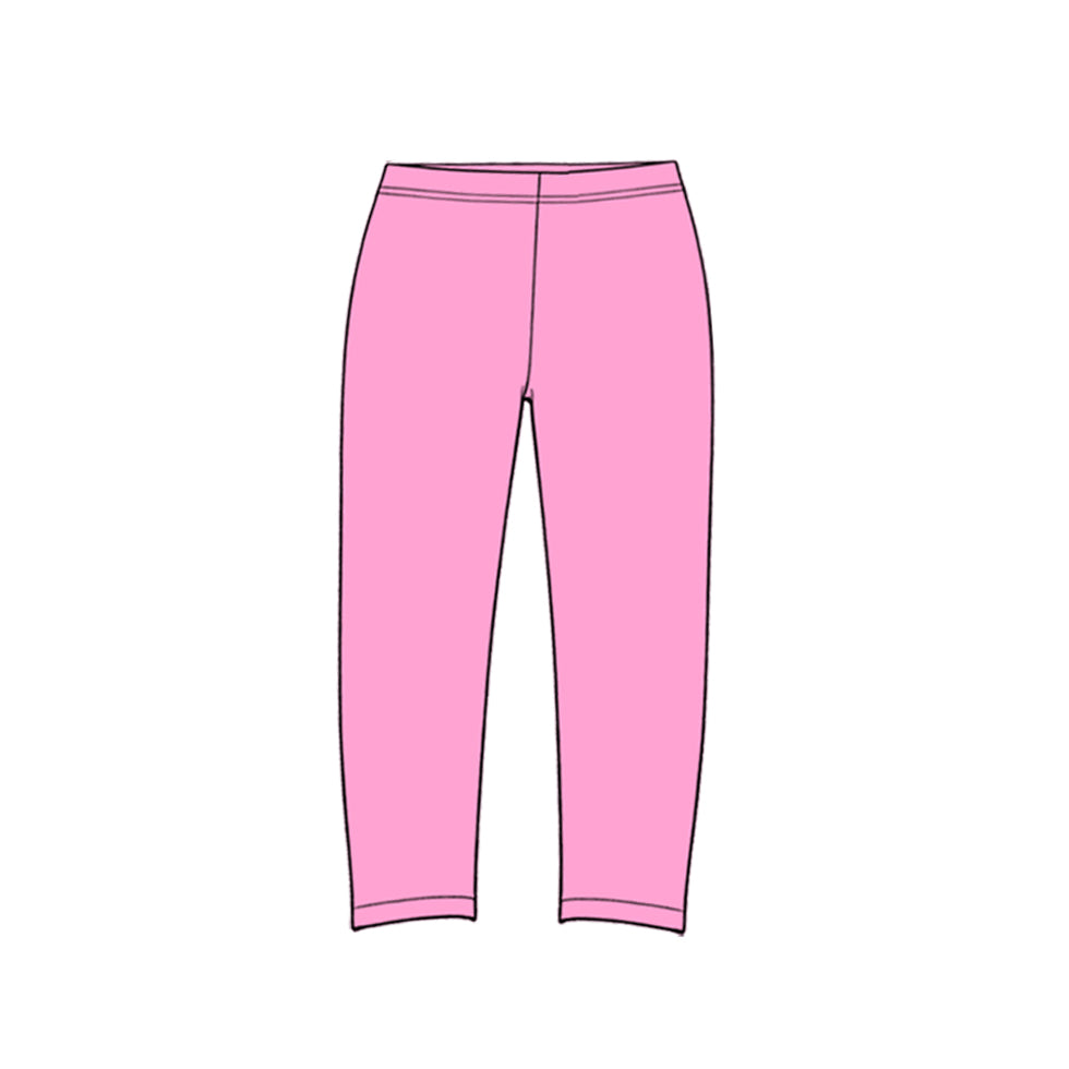 (Preorder new) No moq yoga fabric cotton Baby Girls Solid Length Leggings Yoga Casual Bottom Pants