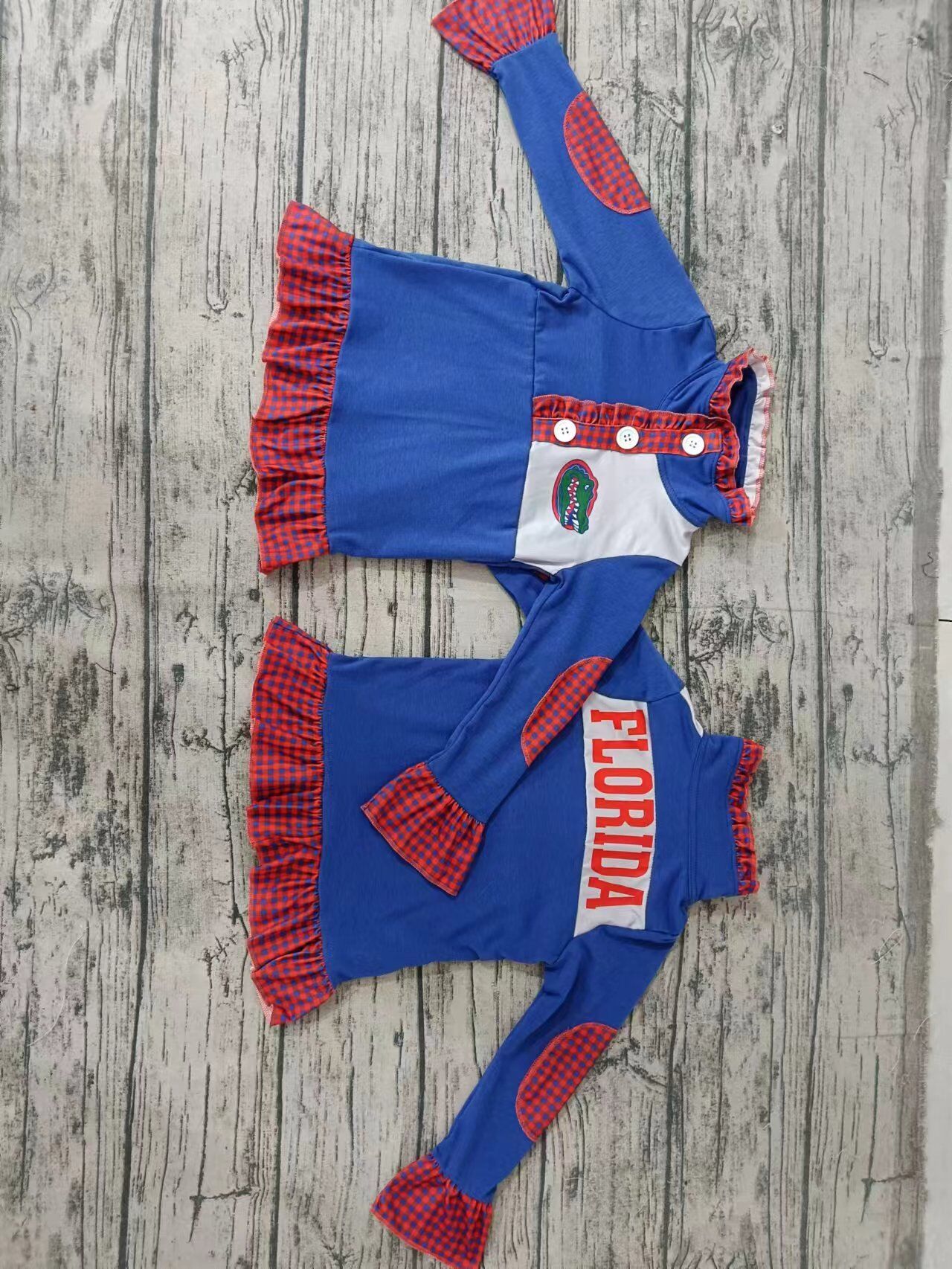 Girls blue long sleeve top Florida moq 5