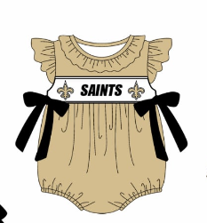 Custom summer teams baby girls clothes team khaki short sleeve shorts sets 3 and briefs sets and dress and rompers-25.7.23