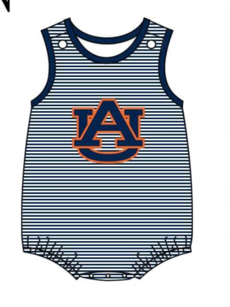 Boys short sleeve romper AUBURN print moq 5