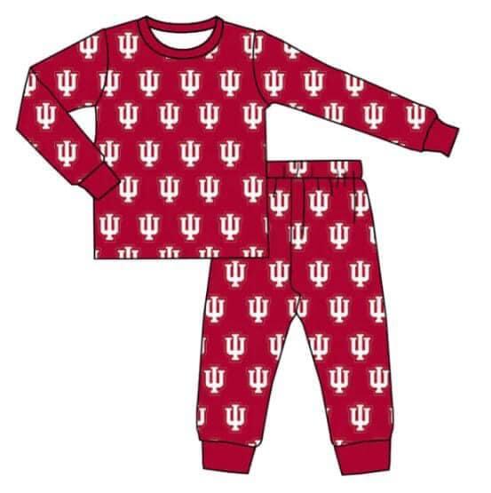 Girls red long sleeve long pants moq5