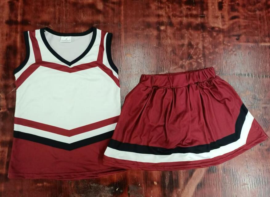 Custom moq 3 eta 6-7weeks Sleeveless red and white shallow V-neck suit skirt