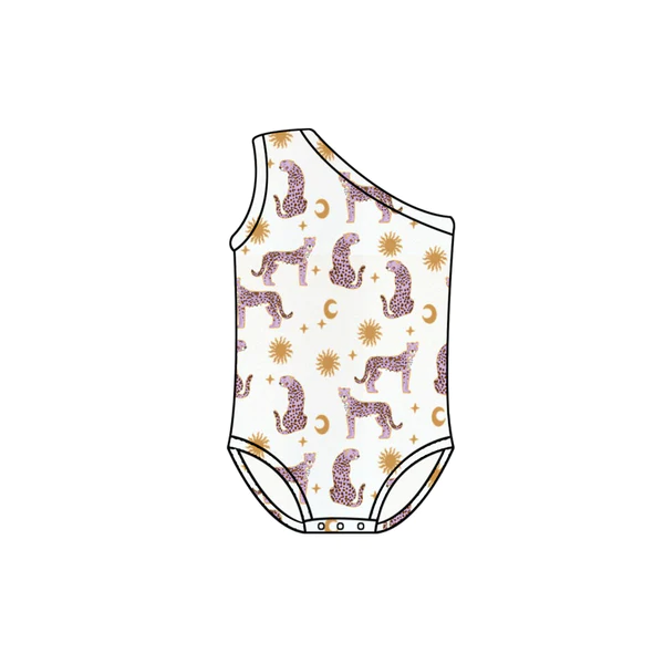 S0301 pre-order baby girl clothes leopard girl summer onesie swimsuit