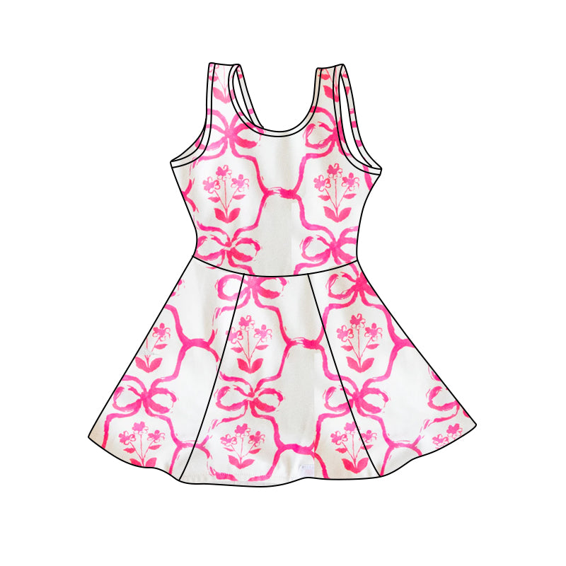 S0308 pre-order baby girl clothes flower pink girl summer swimsuit