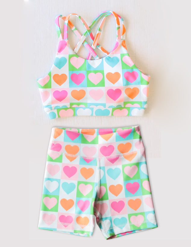 S0373 pre-order baby girl clothes love girl summer swimsuit beach wear