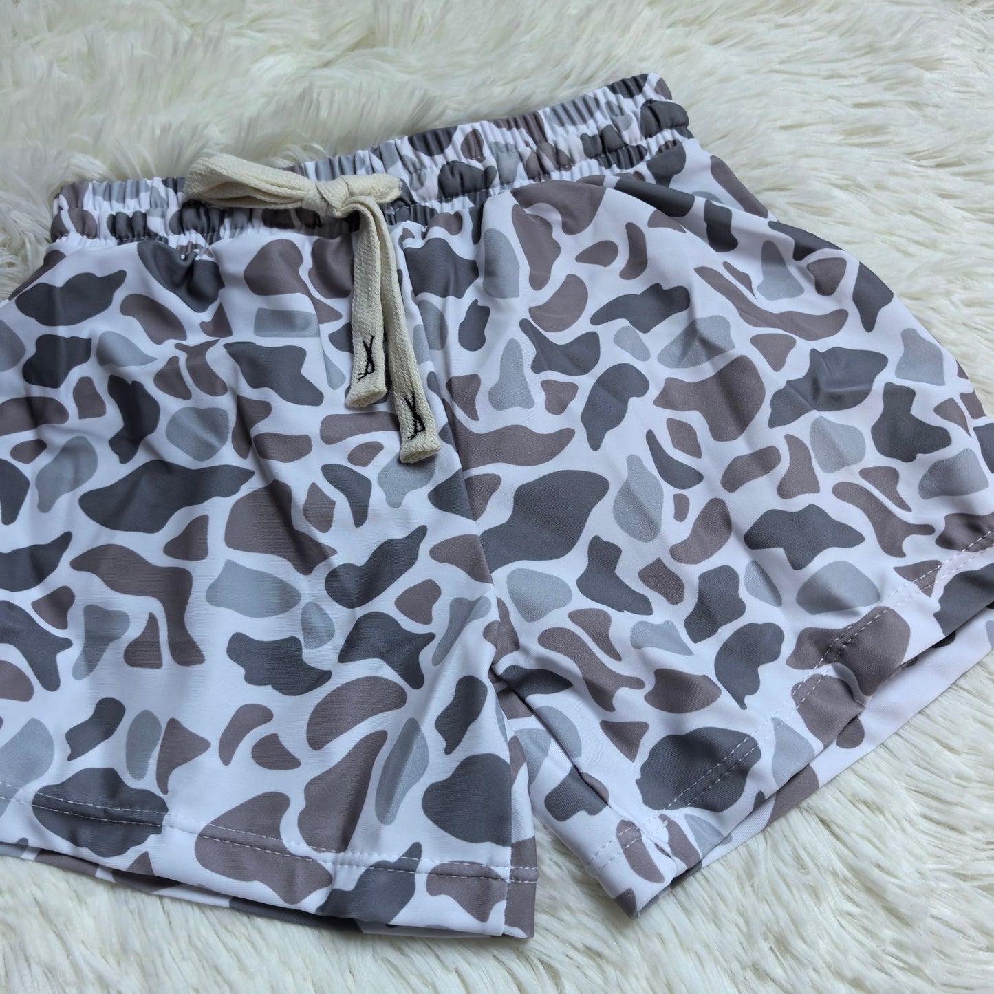 RTS NO MOQ Sibling Baby Boys Summer Camo Casual Swim Trunks