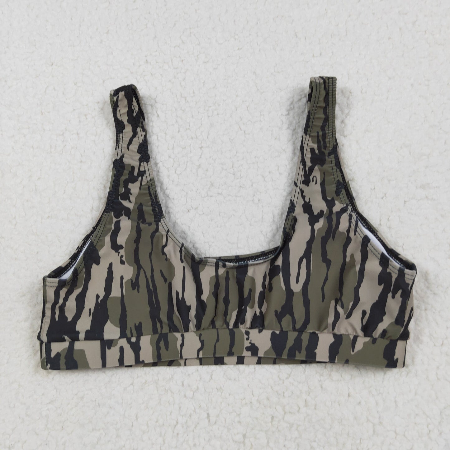 RTS NO MOQ(In Stock) S0563 Adult female military green camouflage swimsuit vest