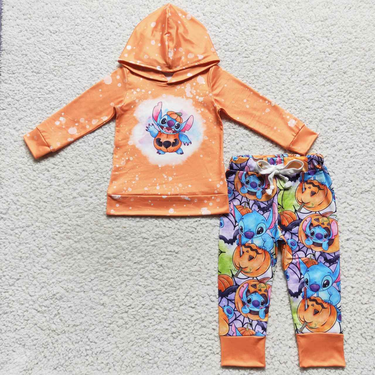 Cute Clothes BLP0284 Pumpkin Orange Hoodie Long Sleeve Pants Set