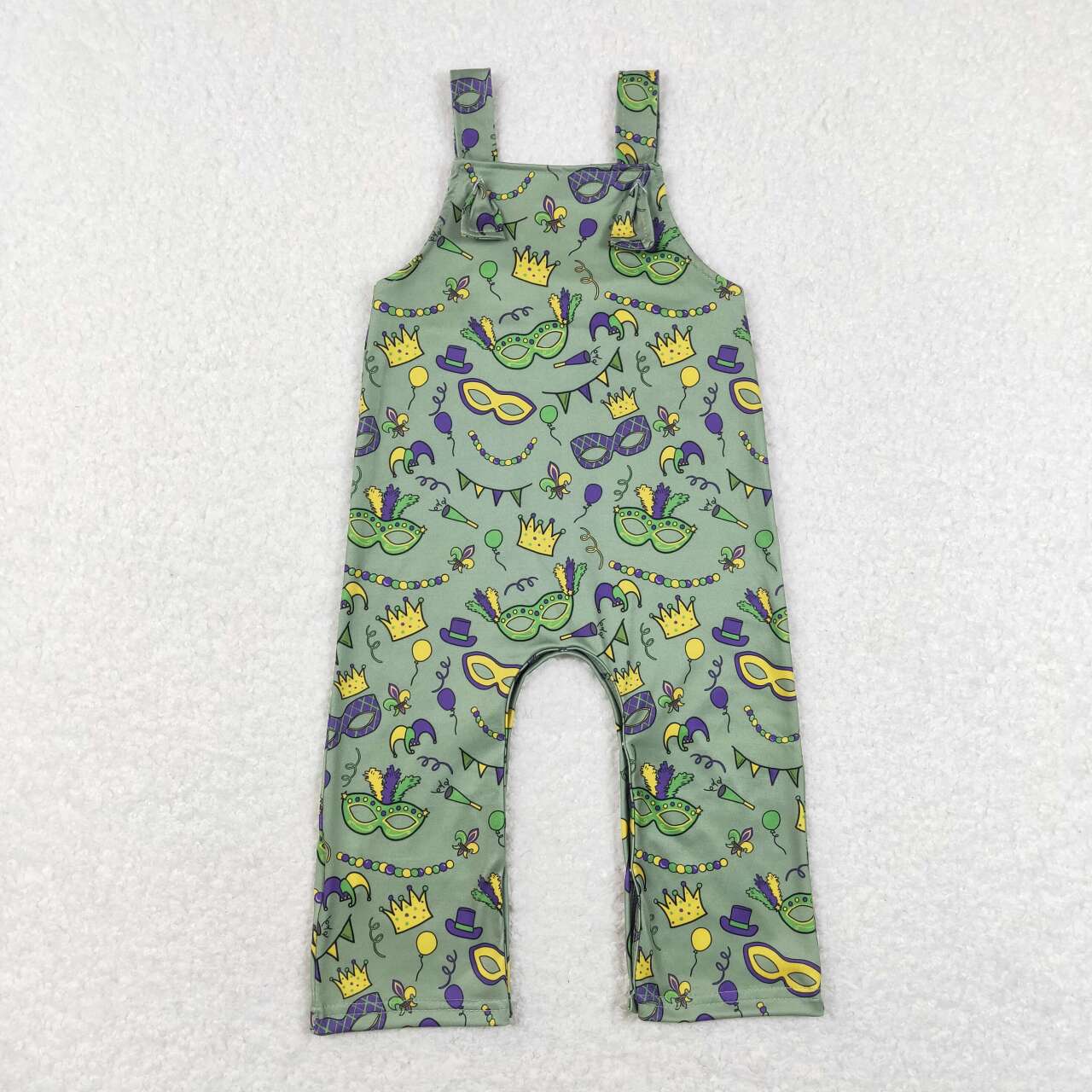RTS NO MOQ Sibling baby boy girl clothes Lace jumpsuit + solid color long-sleeved top two-piece set: character print & mask