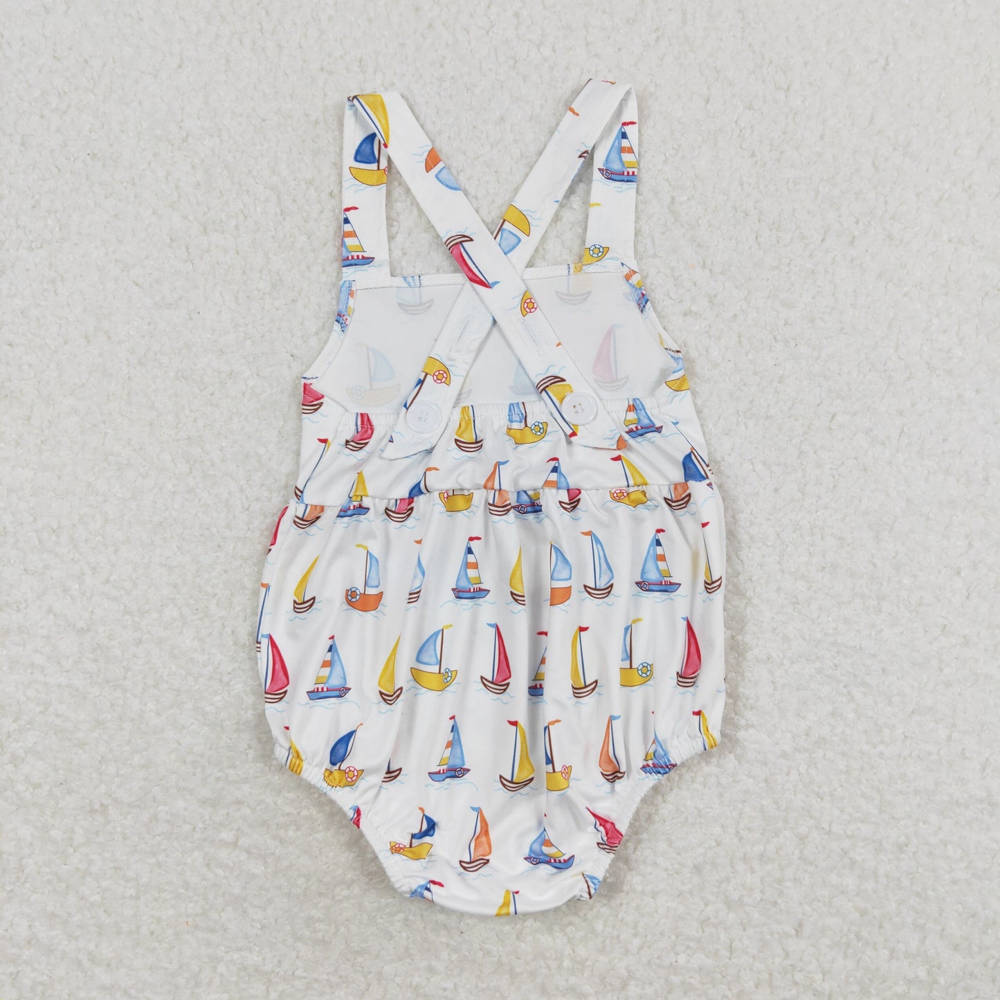 RTS NO MOQ(In Stock) Sailing White Vest Bodysuit