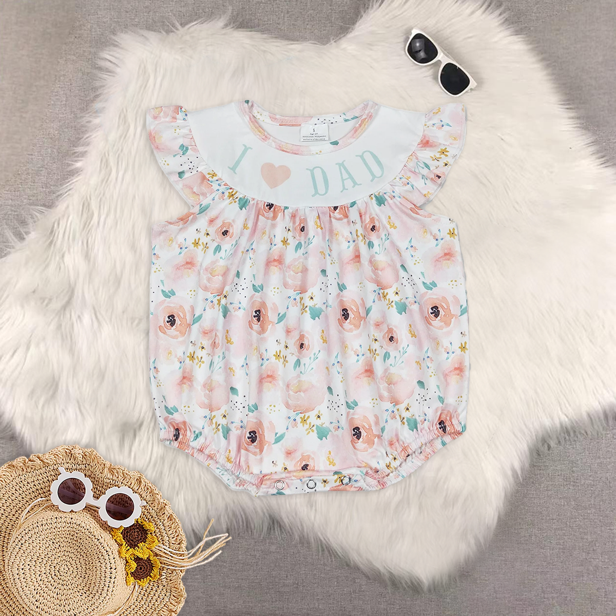 RTS NO MOQ baby girls clothes Short Sleeve Shorts sets Dress & rompers