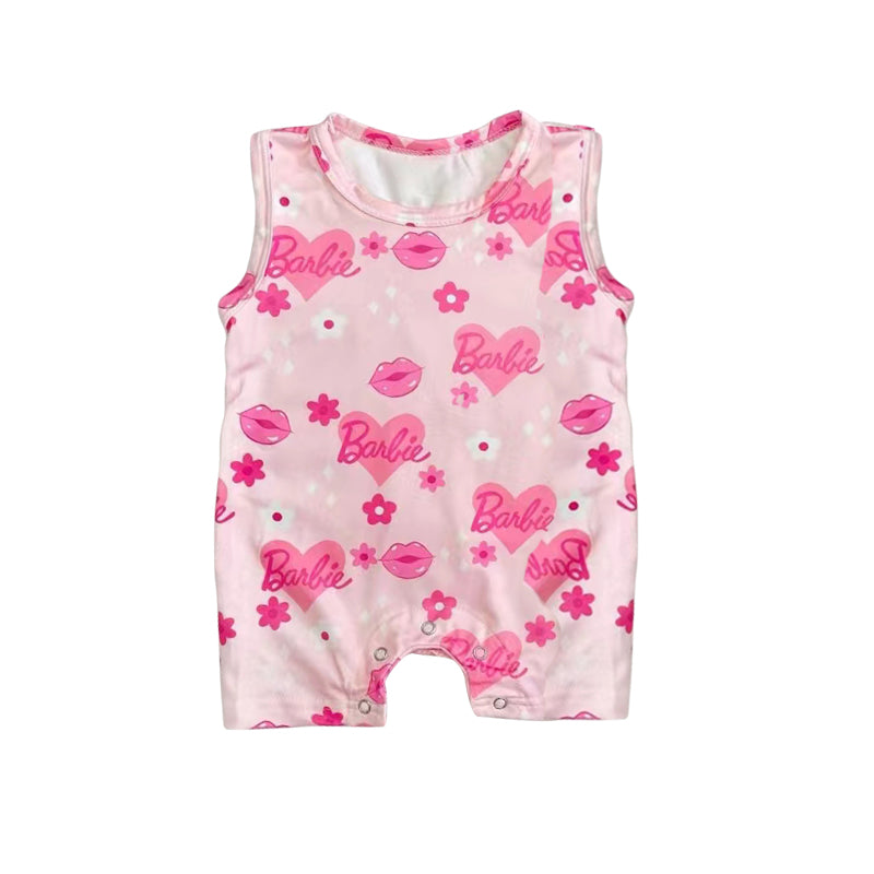 SR1758 pre-order baby girl clothes pink toddler girl summer romper