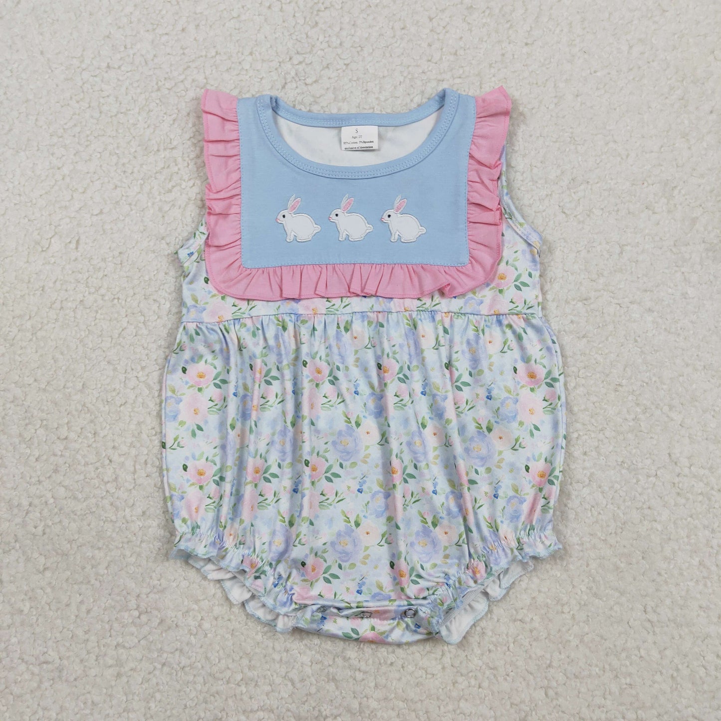 RTS NO MOQ Sibling Embroidered Rabbit Baby Boys Top with Pockets And Stripe Shorts Easter Outfit Set