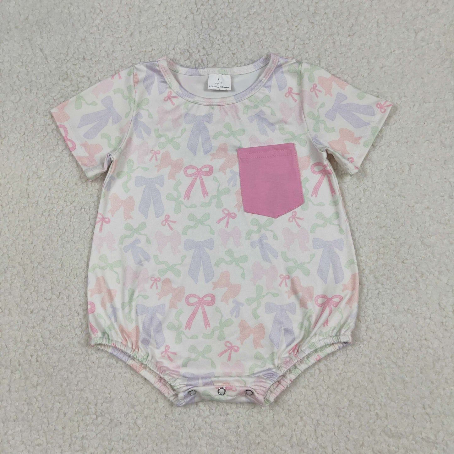 RTS NO MOQ sibling baby girls clothes bow short sleeve Clothes Sets and rompers
