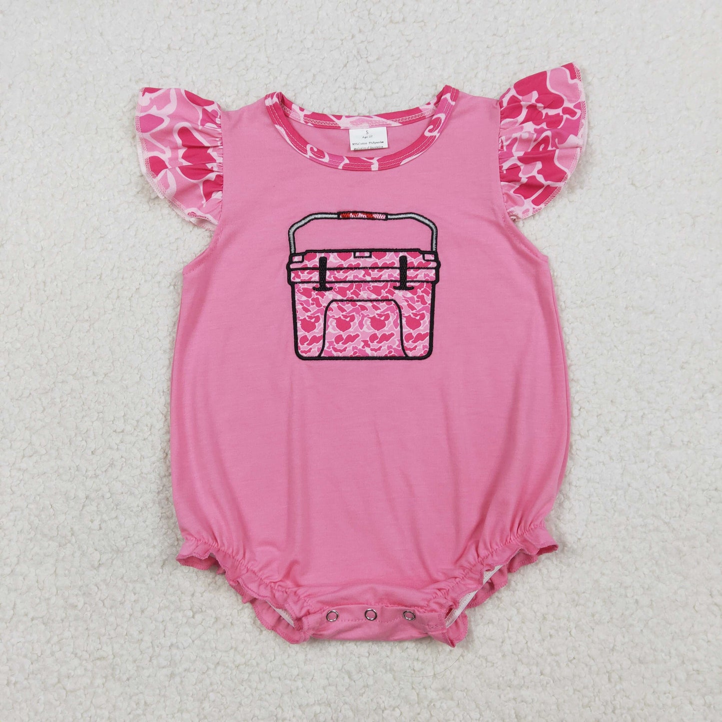 RTS NO MOQ sibling baby girls boy clothes embroidery camouflage short sleeve Clothes Sets and rompers