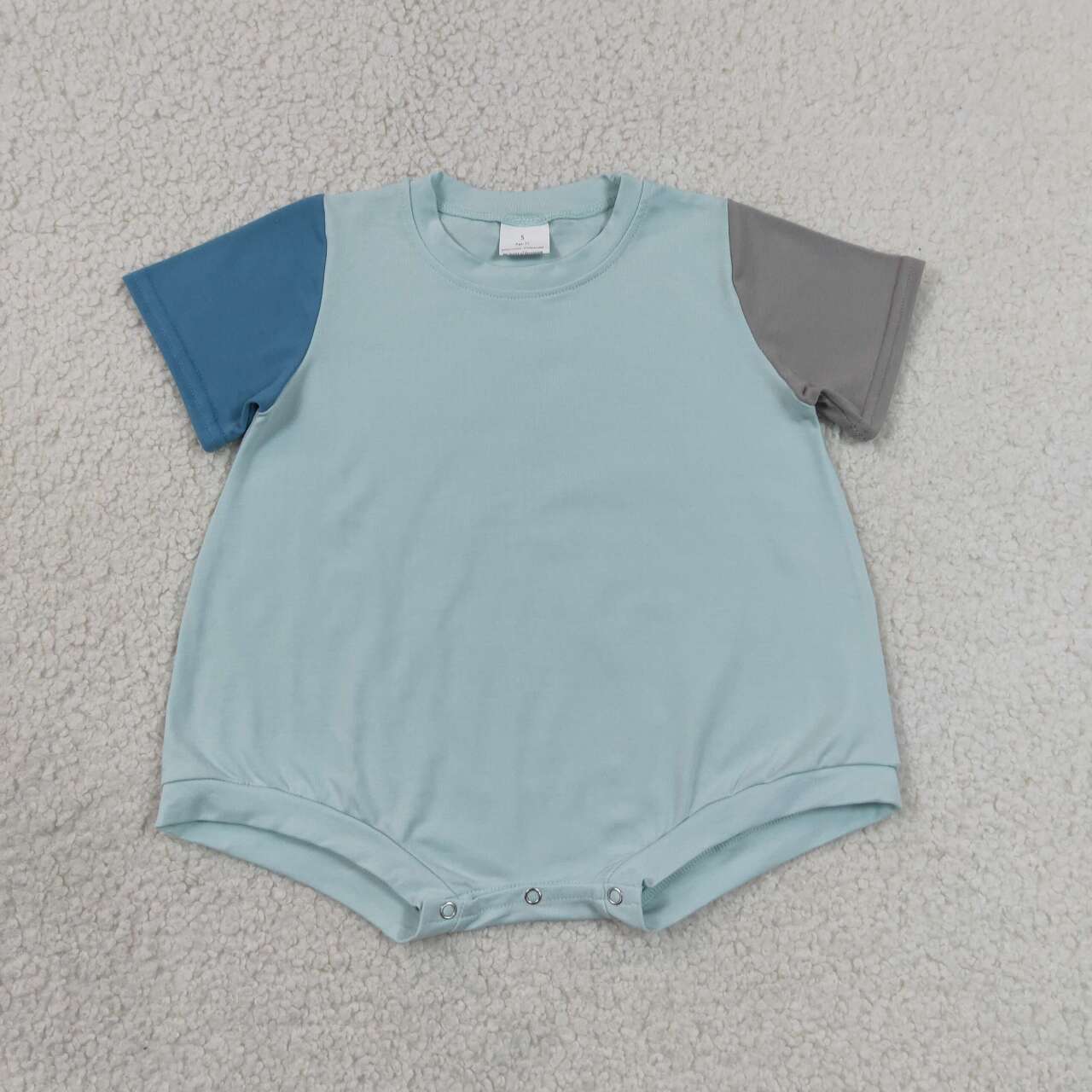 RTS NO MOQ Sibling cotton Baby Boys Patchwork Short Sleeve Summer Rompers