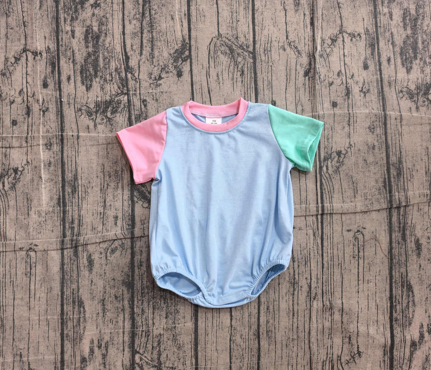 (Sample) No moq SR4269 Baby Boys Short Sleeve Patchwork Rompers Summer Outfits