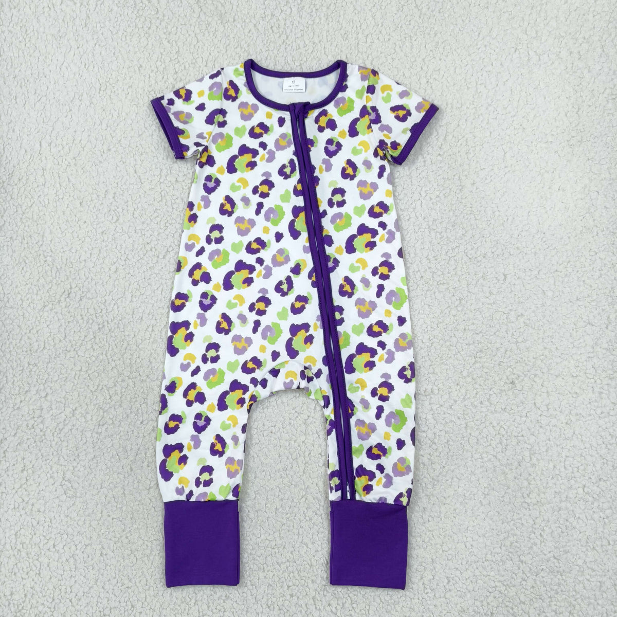RTS NO MOQ Sibling milk silk Baby Girls Leopard Print Baby Zipper Romper Girls Ruffle Top Pant Set And Twirl Dress