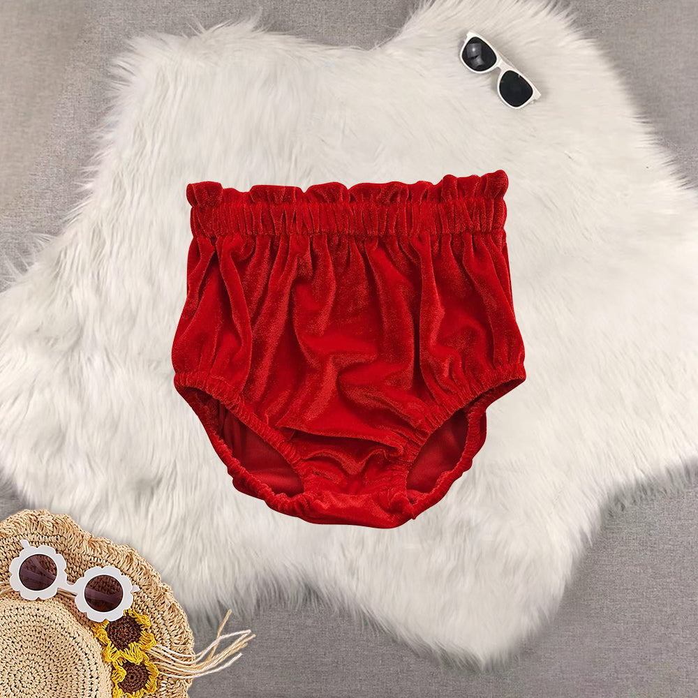 RTS NO MOQ baby girls clothes summer velvet briefs