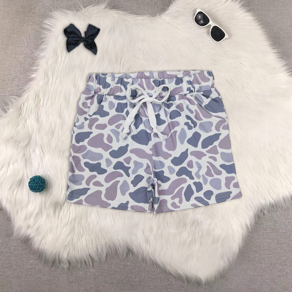 RTS NO MOQ Sibling baby boy clothes camouflage long sleeved set and tops and shorts
