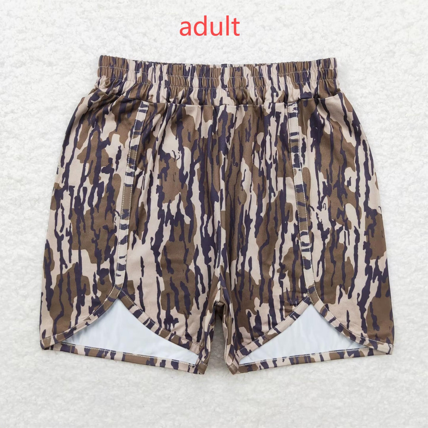 RTS NO MOQ(In Stock) SS0362 Adult female military green camouflage shorts